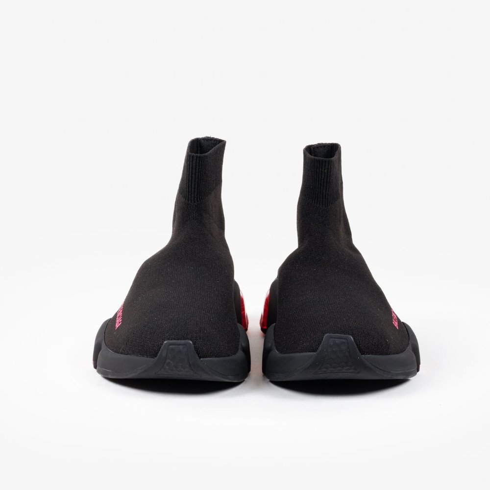 Balenciaga Black and Pink Speed LT Sneakers - Picture 3 of 12